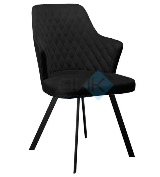 Кухонный стул DikLine 345 Black (микровелюр K)