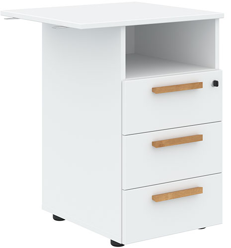 Тумба приставная Forta FLC 3D.2 White