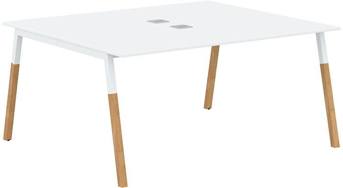 Двухместная рабочая станция Forta FWST 1513 White