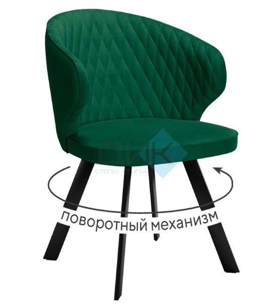 Кухонный стул DikLine 249 Black (микровелюр К)