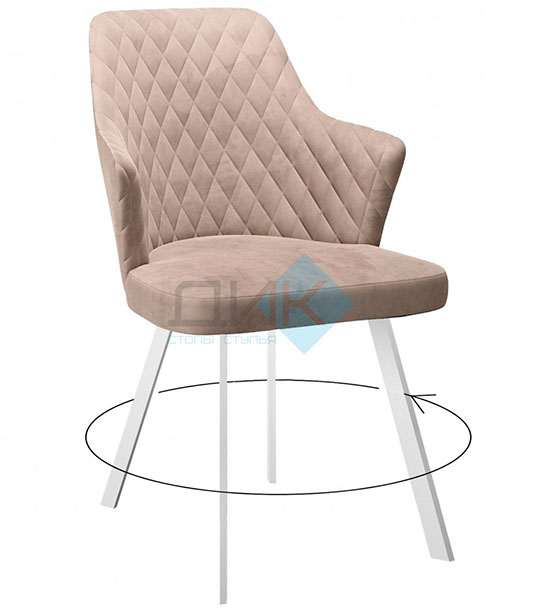 Кухонный стул DikLine 245 White (микровелюр К)