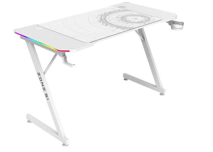 Геймерский стол Zone 51 Trine 120 RGB White