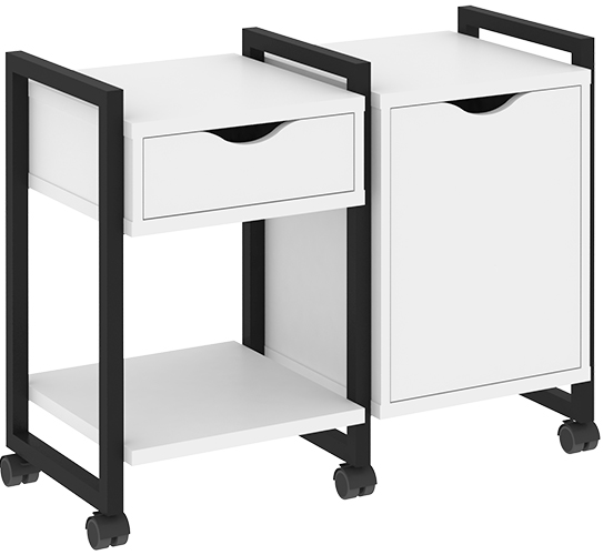 Тумба подкатная RIVA VR.L-TN-3.K Black