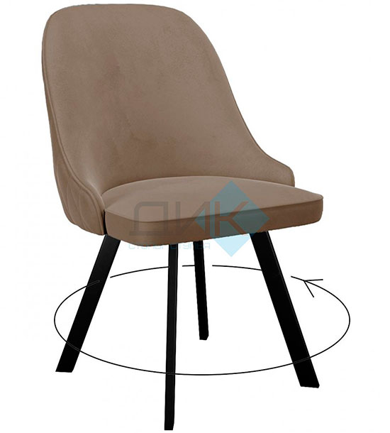 Кухонный стул DikLine 266 Black (микровелюр К)