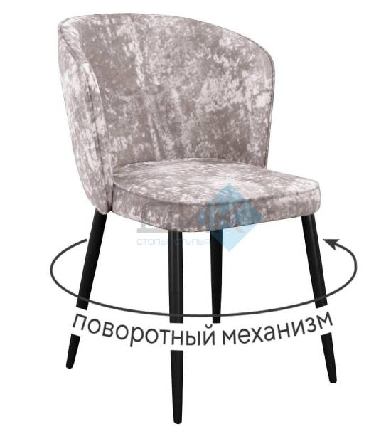 Кухонный стул DikLine 348 Black (микровелюр M)