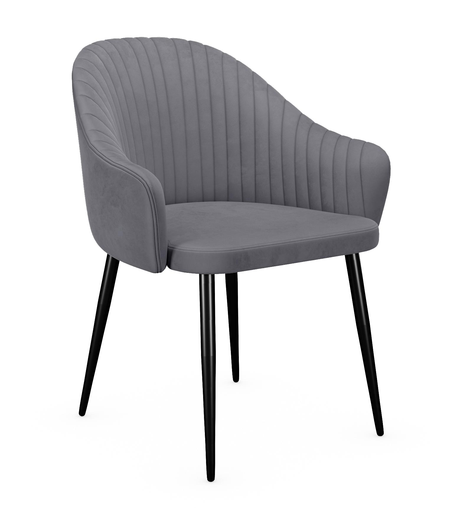 Кухонный стул DikLine 440 Black (микровелюр C)
