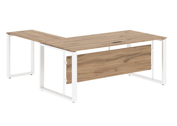 Стол руководителя угловой ECT 1819 White
