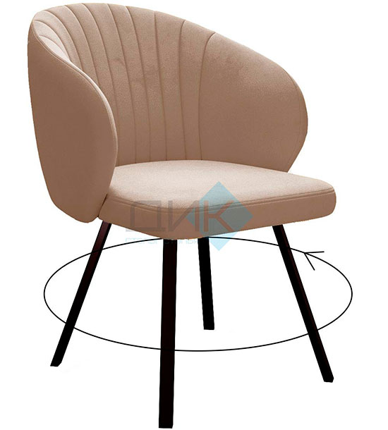 Кухонный стул DikLine 258 Black (микровелюр)