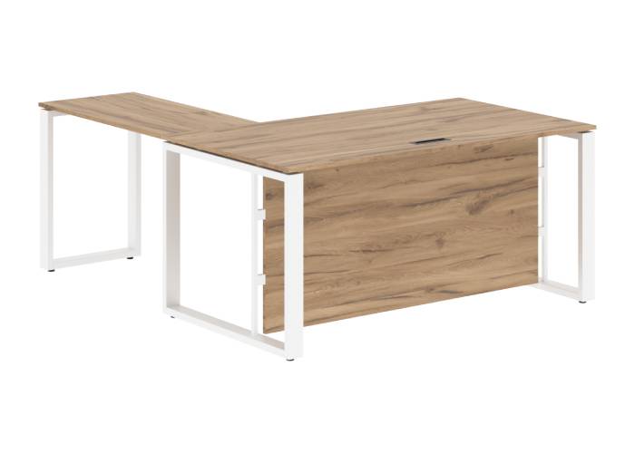 Стол руководителя угловой ECT 1619H White