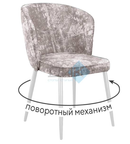 Кухонный стул DikLine 348 White (микровелюр M)