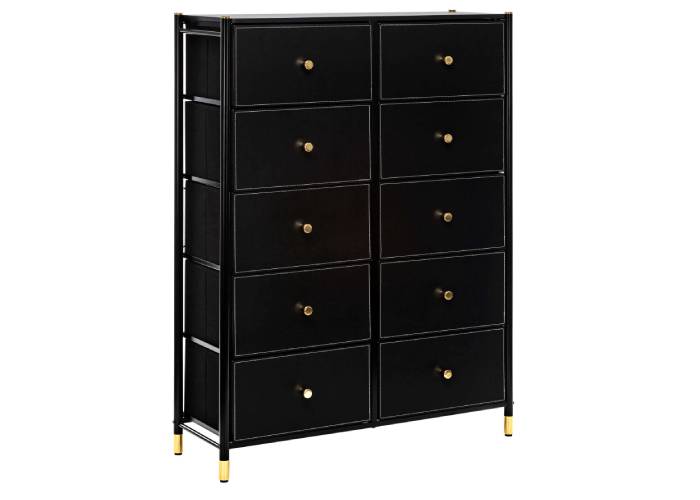 Комод Leset Хайди Black (10 ящиков)