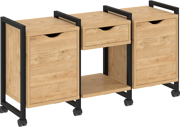 Тумба подкатная RIVA VR.L-TN-7.K Black