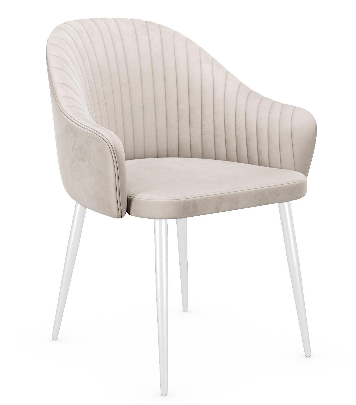 Кухонный стул DikLine 440 White (микровелюр C)