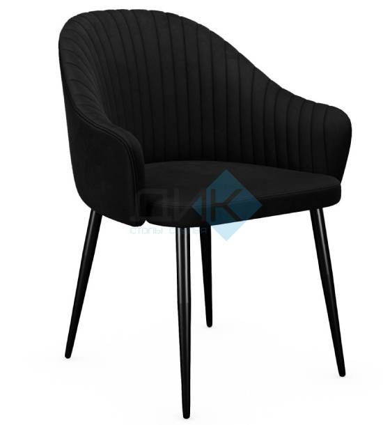 Кухонный стул DikLine 440 Black (микровелюр K)