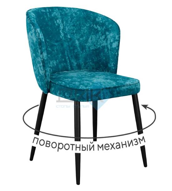 Кухонный стул DikLine 348 Black (микровелюр M)