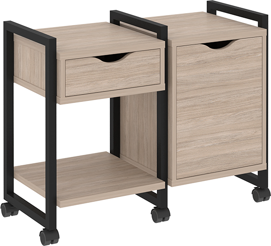 Тумба подкатная RIVA VR.L-TN-3.K Black