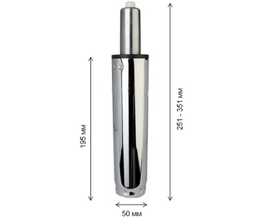 Газлифт L100 хромированный
